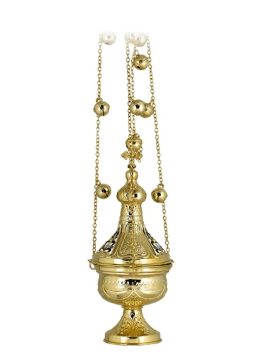 Kadzielnica pozłacana z emaliami